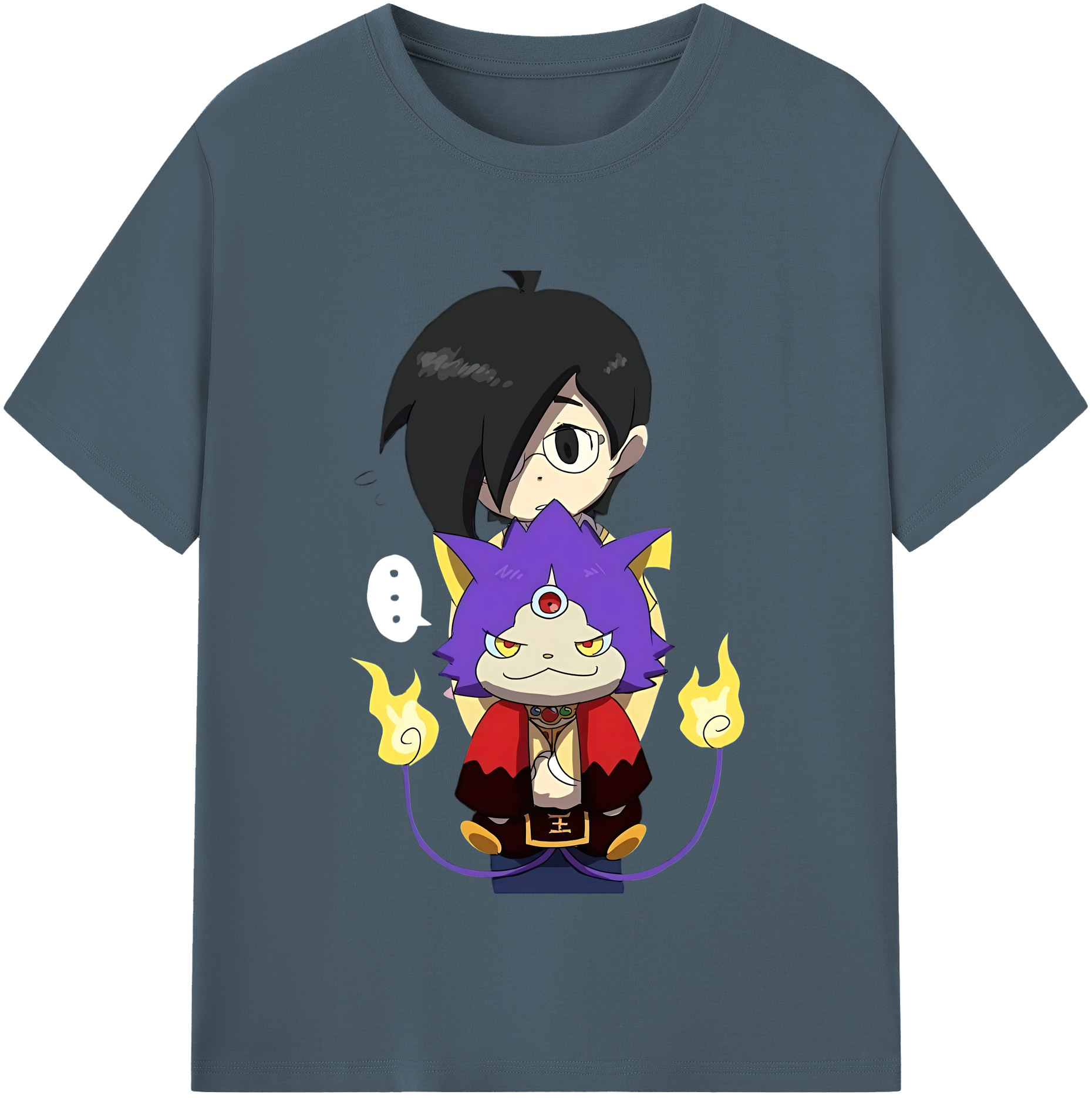 （画像用） 妖怪ウォッチ Yo-kai Watch 綿100％半袖Tシャツ（フロントプリント）